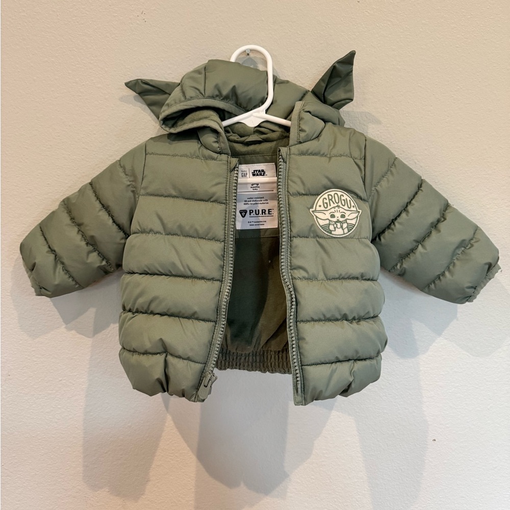GAP Kids Green Puffer Raincoat